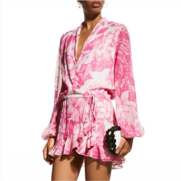 Rococo Sand Dresses & Skirts - Rococo Sand Lurex Floral Dress in Pink